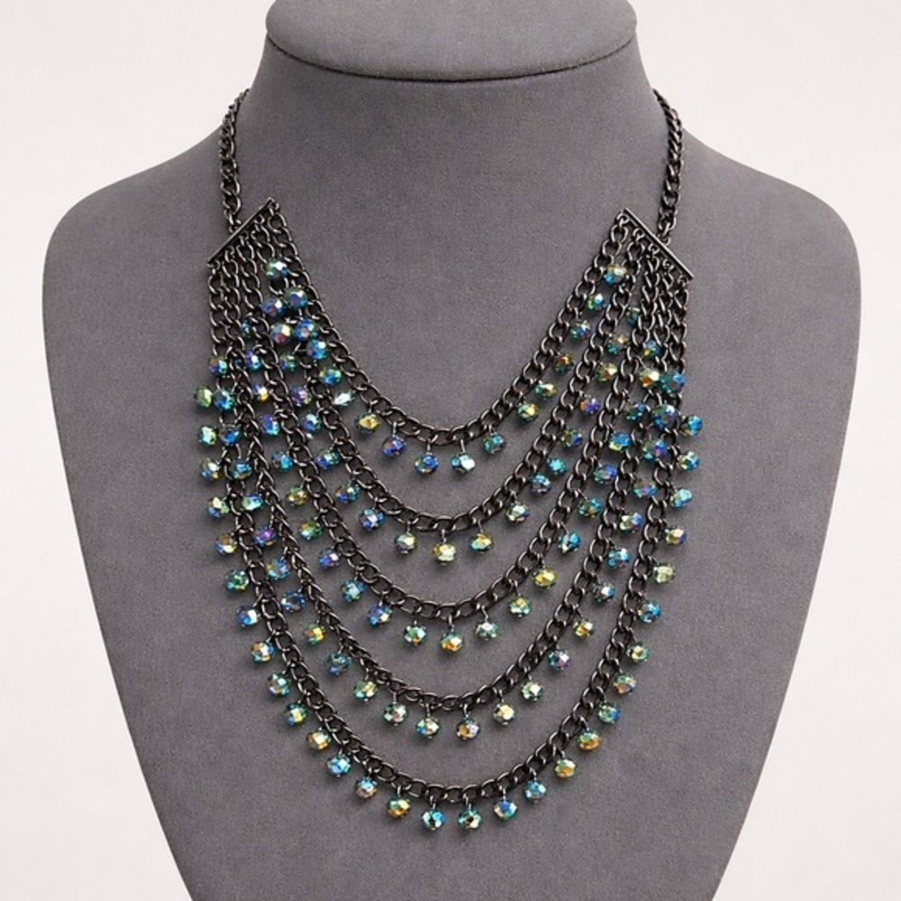 Premier Designs MOVERS AND SHAKERS Multi-Strand Necklace NWOT 24"+4" #462, 501